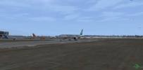 FSX B777 EVA Kitty @ LSGG