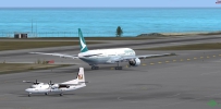 FSX B777 Cathay new texture @ LGIR