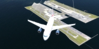 British Airlines Aerosoft A319 @ RJBB landing