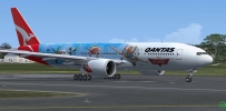 FSX B777 Qantas Disney @ LIRF